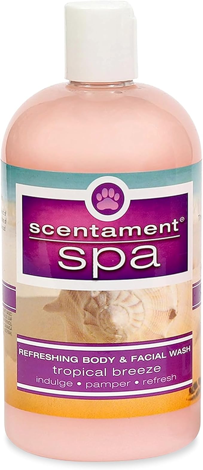 Best Shot Scentament Spa Seasonal Body and Facial Wash, Tearless Shampoo, Hypoallergenic Body Wash, Removes Tear Stains, Tropical Breeze, 16 Oz.-PawvioPets