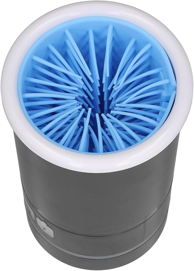 gernie Electric Pet Washer, 2000mAh USB Rechargeable Automatic Dog Washer 2 in 1 Portable Dog Foot Cleaner with Soft Brush for Small Medium Dogs s and Cats-PawvioPets