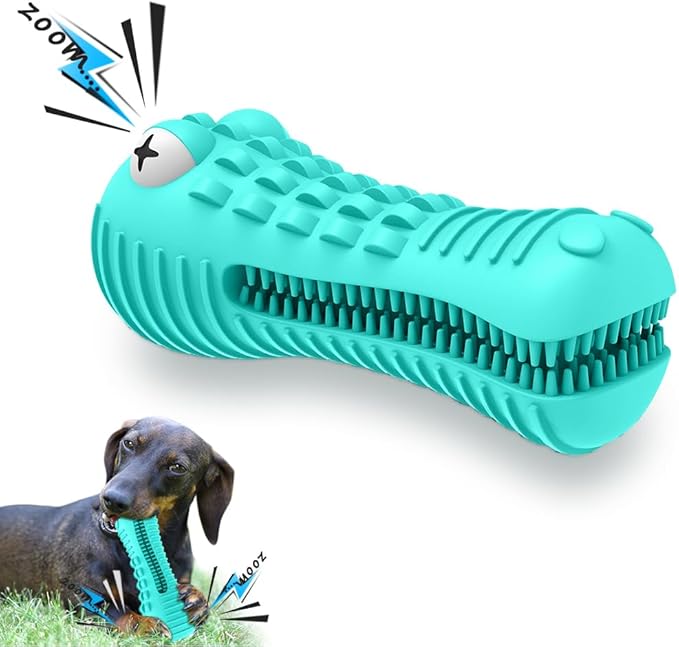 Dog Toys for Aggressive Chewers Large Medium Breed, Indestructible Dog Toothbrush Chew Toys, Squeaky Interactive Tough Extremely Durable, Dogs Toys to Keep Them Busy-PawvioPets