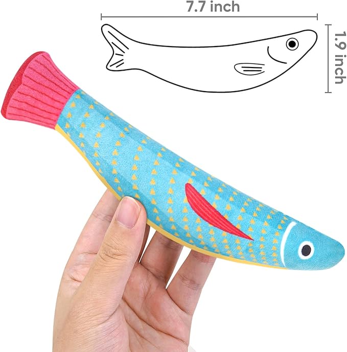 4Pcs Catnip Toy, Plush Cat Toys with Jingly Bell, Bite Resistant Chew Toys, Catnip Filled Cartoon Cat Teething Chew Toy for All Cats-PawvioPets