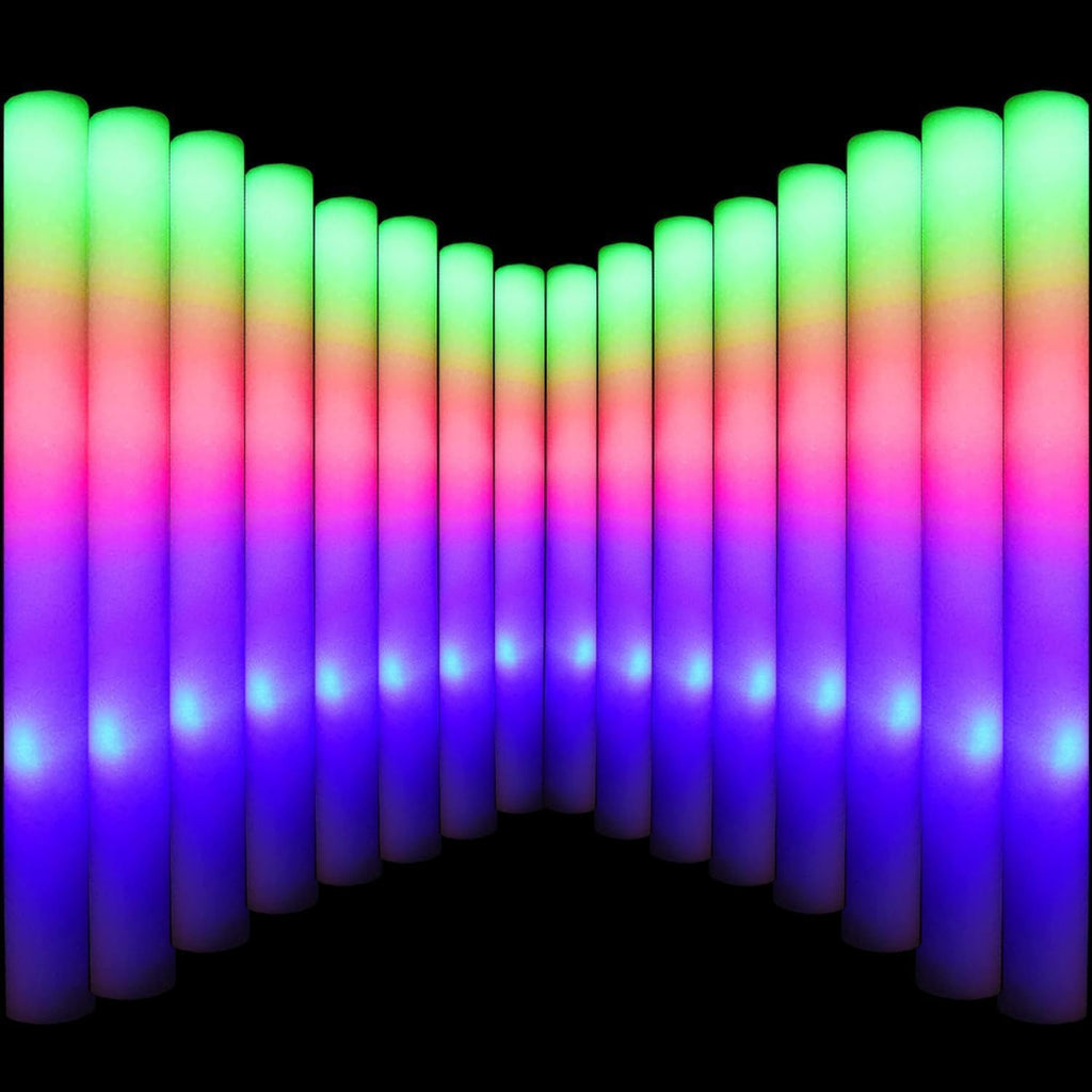 LifBetter Light Up Glow Sticks Bulk, LED Foam Sticks in The Dark with 3 Modes Flashing Led Foam Multicolor Batons Light up Party Favors for Birthdays, Weddings, Concerts, Festivals (156pcs)