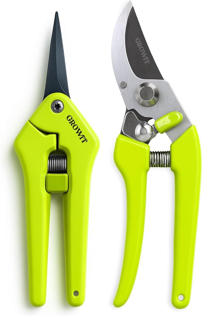 2-Pack Stainless Steel Gardening Scissors, Pruning Shears and Clippers for Gardening-PawvioPets
