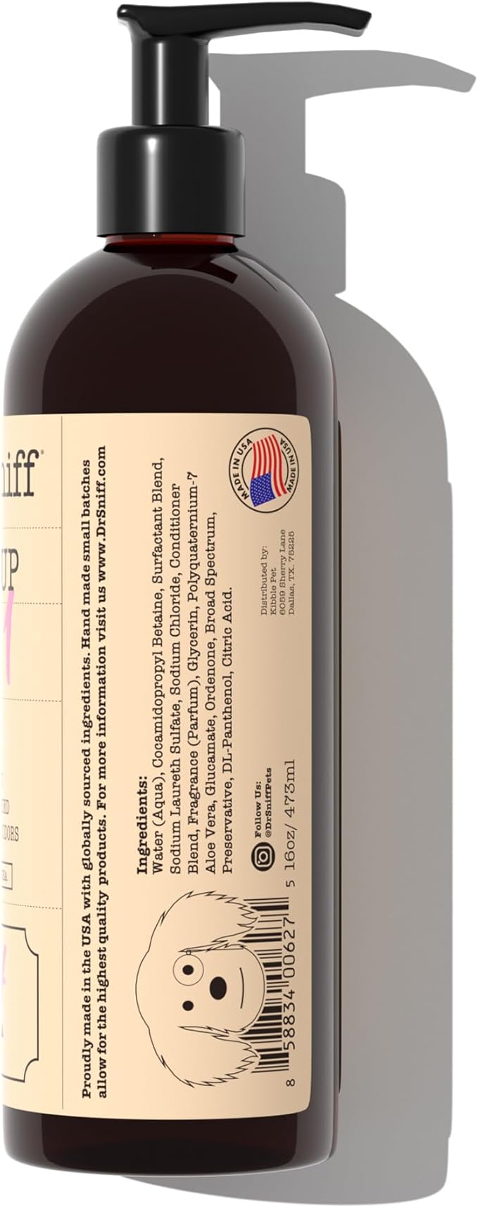 Dr. Sniff 2-in-1 Pet Shampoo & Conditioner, Ultimate Grooming Treatment for Dog & Cat Hair, Freshens Scent, Made in The USA, Fresh Pup Scent, 16 Oz-PawvioPets