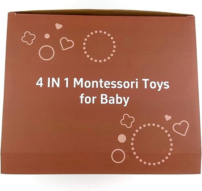 4 in 1 Baby Toys for 6 12 18 Month, Learning Toys for Babies 6-12 Months, Busy Cube, Stacking Sorter, Piano Xylophone Pull String Travel Toy, Birthday Gifts for Toddlers 1 2 Years Old-PawvioPets