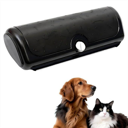 Deshedding Dog Brush, Pet Hair Remover for Dogs, Cats, and Horses, Grooming Tool for Short and Long Hair, Black-PawvioPets