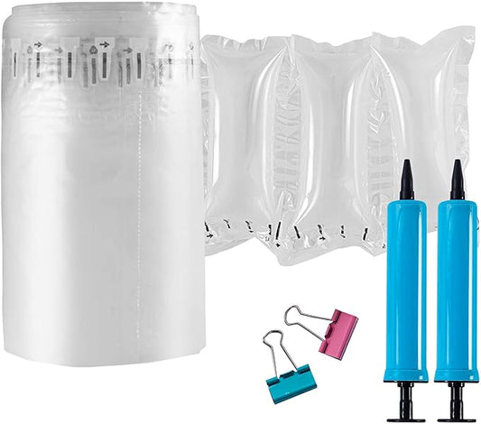 Air Pillows for Shipping with pump 400 Count Inflatable Packaging Air Bags, Alternative to Packing Peanuts, Packing Box filler Purse Stuffers for Shape 3.54" x 7.87"-PawvioPets