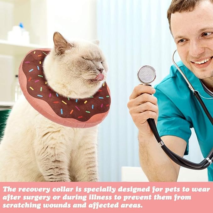 BINGPET Soft, Adjustable Protective Cat Cone Collar Alternative - Cute Surgery Recovery Suit for Kittens and Puppies - Prevents Licking Wounds-PawvioPets
