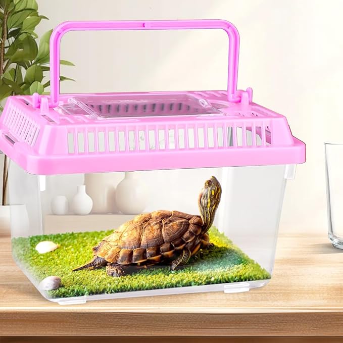 20 Pack Small Plastic Reptile Carrier Tarantula Enclosure Snake Breeding Box Hatching Container for Spider Fish Turtle Hermit Crab Bearded Dragon Lizard (5.1 x 3.5 x 3.5 Inch)-PawvioPets