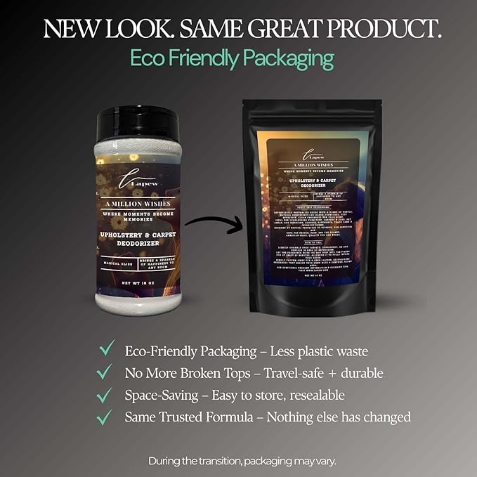 A Million Wishes Carpet Freshener Powder: Powerful Odor Eliminator for Home, Upholstery Deodorizer, Carpet Deodorizer, Pet Urine, Cat Litter Box - A Million Wishes Fragrance.-PawvioPets