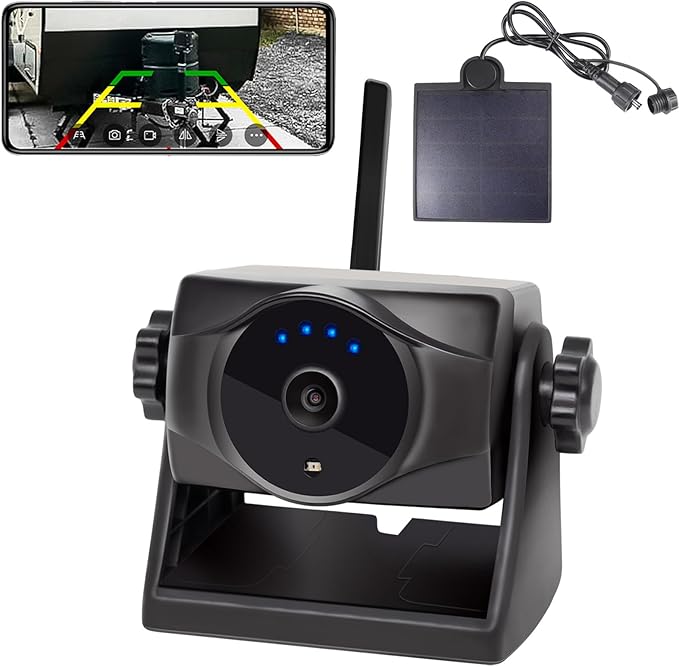 1080P Solar Magnetic Wireless Backup Camera, 90 Days Standby Rechargeable Battery, Waterproof Rear/Front View Camera for Hitching Boat Trailer Horse Pickup RV Car for iPhone iPad Android-PawvioPets