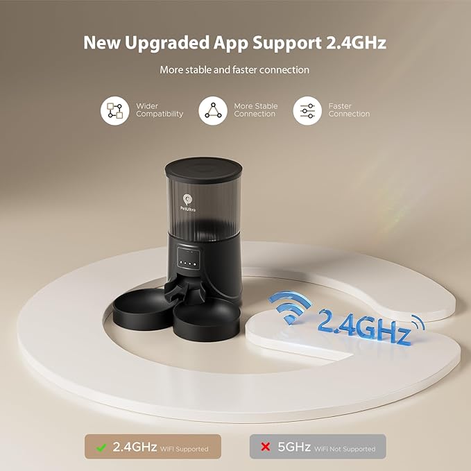 Automatic Cat Feeder for 2 Cats: 2.4Ghz WiFi Smart APP Remote Control- Timer Food Dispenser 1-10 Meals Per Day- Auto Pet Feeder for Cats and Small Dog Indoor- Detachable Clean& Dual Power-PawvioPets