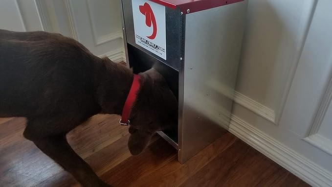 Duncan's Dog Feeder - Galvanized Metal Pet Food Station for Outdoor or Indoor Use - Automatic Gravity Self Feeding Dispenser for Small, Medium, and Large Breeds - Holds 25 Pounds of Dry Kibble-PawvioPets