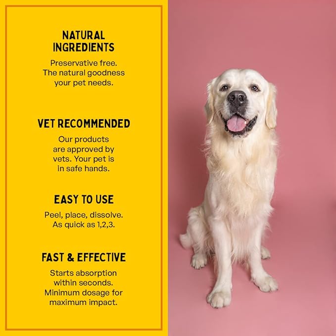 Fresh Breath Oral Strips for Dogs & Cats | Natural Spearmint & Thymol for Easy and Convenient, All-Natural Oral Care (30 Oral Dissolving Strips)-PawvioPets