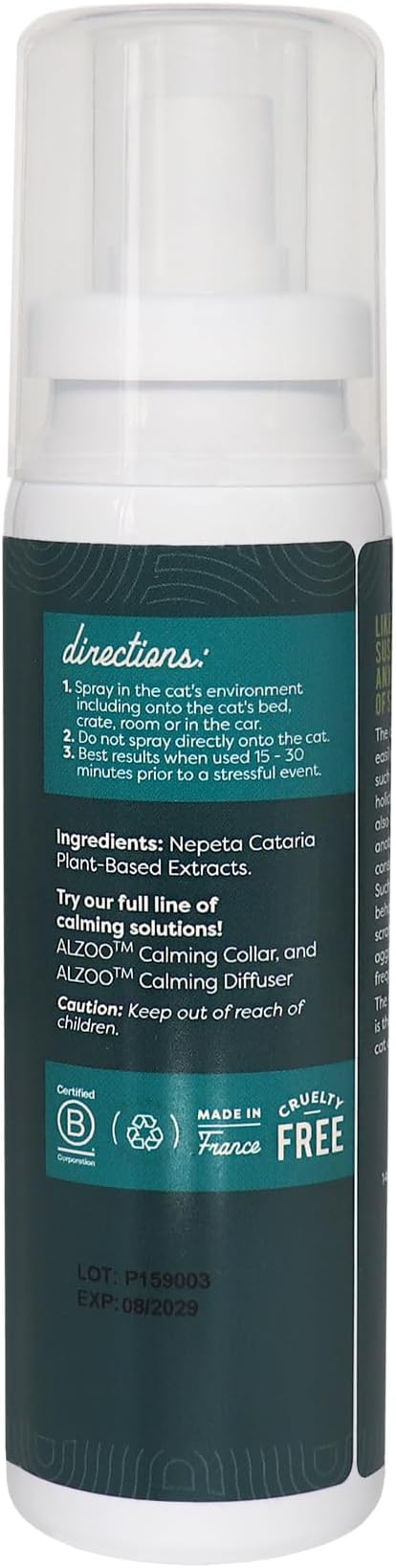 Cat Calming Spray - Natural Plant Based Stress & Anxiety Relief, Valerian & Lavadin Blend, No Synthetic Pheromones, Stress and Anxiety Relief During Travel, Vet, Fireworks, Separation-PawvioPets