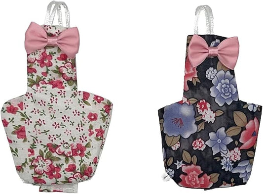 2 PCS Bird Diapers Flight Suite with Waterproof Inner Layer Pink&Balck Urine Wet Suit for Other Small Birds-PawvioPets