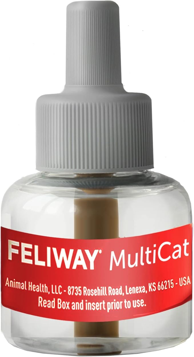 FELIWAY MultiCat Calming Pheromone Diffuser: 1 Diffuser Kit & 3 Refills-PawvioPets
