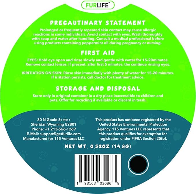 FurLife Black Dog Tag, Flea and Tick Prevention for Dogs - Waterproof Pendant for Collar, Safe for All Breeds-PawvioPets