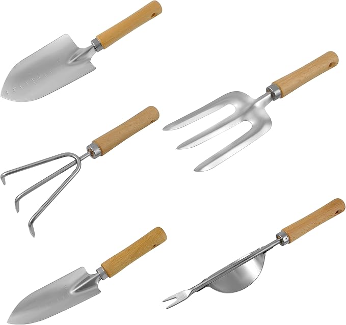 41-Piece Premium Gardening Tool Set, Stainless Steel Heavy Duty Gardening Tool Kit, with Non-Slip Rubber Grip, Storage Tote Bag, Outdoor Hand Tools, Ideal Gardening Gifts for All (Green)-PawvioPets