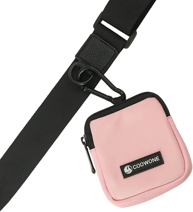 Dog Treat Pouch 2 PCS, Waterproof Small Dog Treat Bag for Leash, Hands Free Dog Walking Bag with Carabiner, Dog Poop Bag Holder for Pet Puppy Travel or Outdoor Use, Zipper Closure to Avoid Spilling-PawvioPets