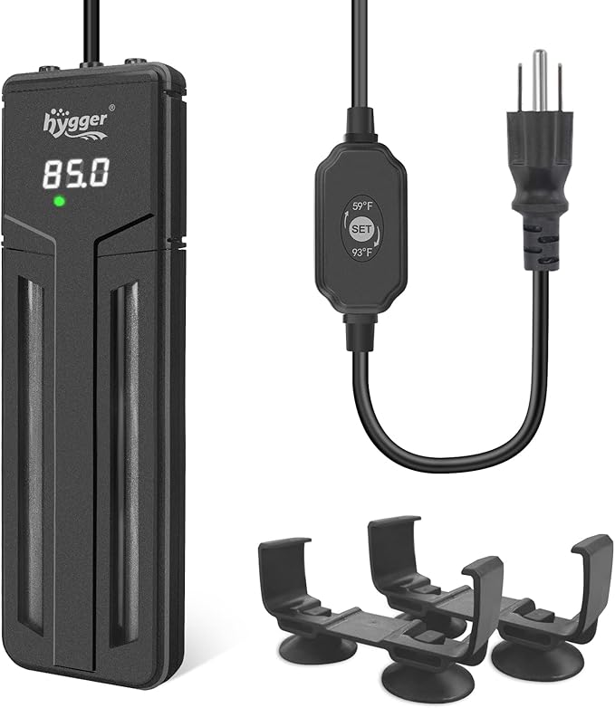 hygger Aquarium Heater,500W/800W/1200W Submersible Fish Tank Water Heater Double Quartz Explosion-Proof with for Freshwater Saltwater Tank-PawvioPets