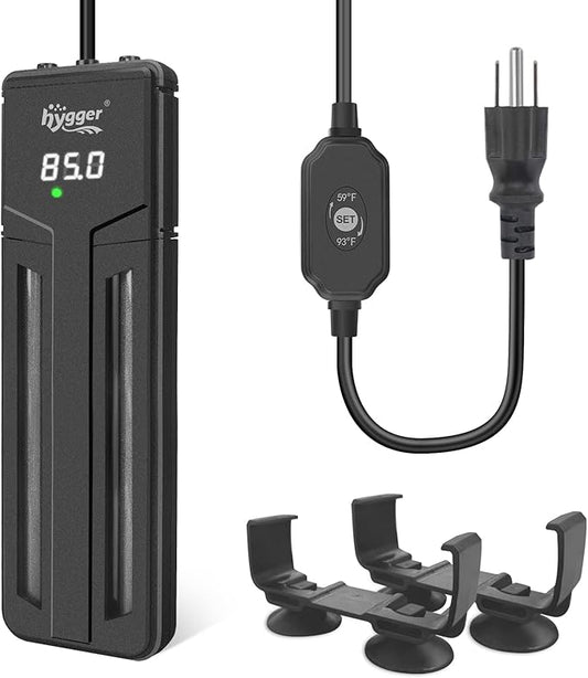 hygger Aquarium Heater,500W/800W/1200W Submersible Fish Tank Water Heater Double Quartz Explosion-Proof with for Freshwater Saltwater Tank-PawvioPets