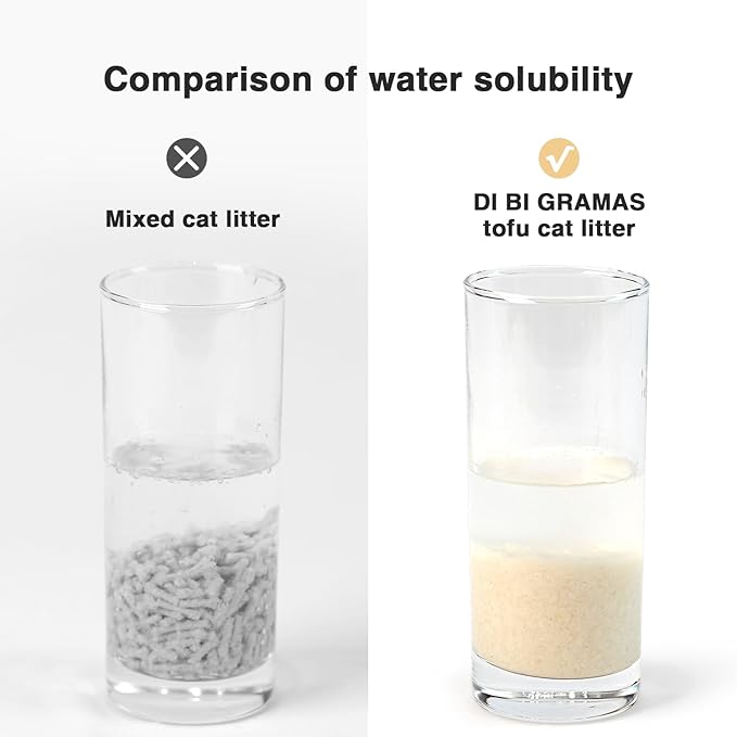 Cat Litter 12LB/2 Packs Dust-Free Clumping Tofu Cat Litter Quickly Absorb Odors Toilet Can Flush Into The Toilet Pure Natural tofu cat Litter (Original Flavor)-PawvioPets