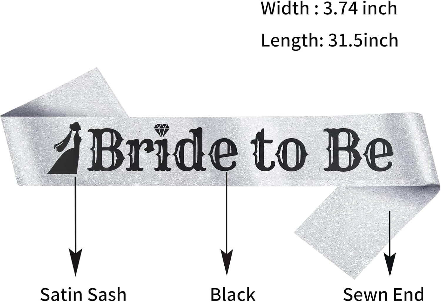 Black Groom to Be Sash Silver Foil& Silver Bride to Be with Black Foil, Funny Sashes for Bachelorette Party Bridal Shower Wedding Engagement Decorations Supplies Favors, Future Mrs and Lucky Mr Sash