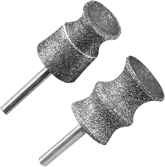 Diamond Dog Nail Grinder Bits for Rotary Tool,1/8" Nail Grinder Attachment for Dremel Grinder Replacement Heads Pets Nail Care Clippers for Medium Large Dogs,2-Pack（Large A&B）-PawvioPets
