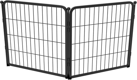 FXW Homeplus Unleashed Indoor Dog Playpen - Stress-Free and Safe Play, Heavy Duty 24 Inch 2 Wire Panels Dog Pen for Puppy and Small Dogs, Black│Patented-PawvioPets