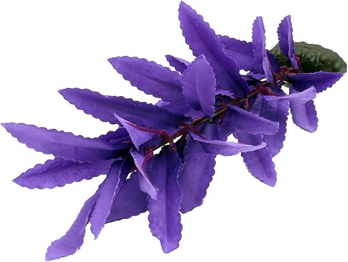 2-Pack 12 Inch Aquarium Silk Aquarium Plants, Artificial Plastic Plant for Small Tank, Goldfish, Fish Hides (Purple, 12 Inch)-PawvioPets