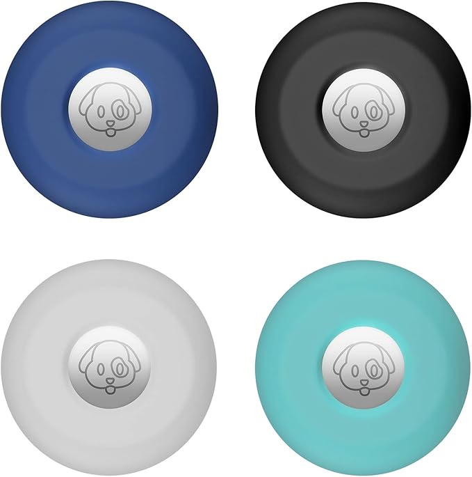 for Airtag Holder for Dog Collar, Cibaabo Silicone Air Tag Case Cover Compatible with Apple Airtags for 0.8-1.2inch Cat Pet Collar Harness Loop-PawvioPets