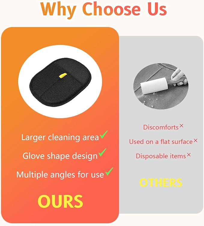 Cat Grooming Gloves, Pet Hair Removal Glove for Cats & Dogs, 2025 New Upgrade Efficient Grooming Gloves for Pet Hair, Reusable Pet Hair Glove-PawvioPets