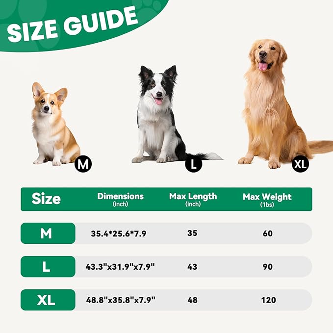 Elevated Dog Bed Raised Outdoor Dog Cot for Large Dogs, Installation Requires No Tools, Frame with Washable Cooling Breathable Mesh Anti-Slip Feet, Indoor Pet Bed, Green, 43.3 Inches-PawvioPets