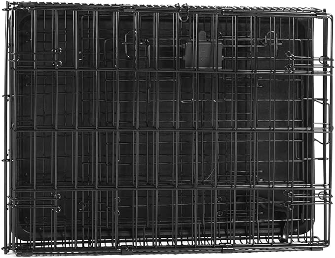 Amazon Basics Durable, Foldable Metal Wire Small Dog Crate with Tray, Single Door, 24 x 18 x 20 in, Black-PawvioPets