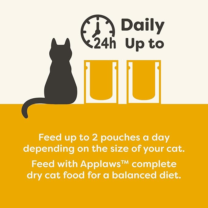 Applaws Natural Wet Cat Food in Broth, Limited Ingredient Wet Cat Food Pouches, No Additives, Made with Natural Ingredients, Chicken Breast in Broth (12 x 5.3oz Pouches)-PawvioPets