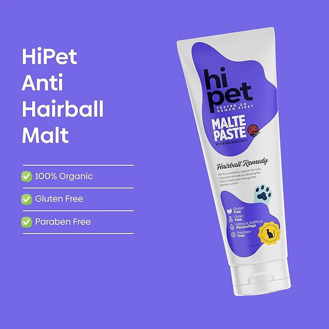 Anti-Hairball Malt, Cat Treats Lickable, Hairball Treatment for Cats, Supports Digestive System, 2.65 Oz (Pack of 3)-PawvioPets