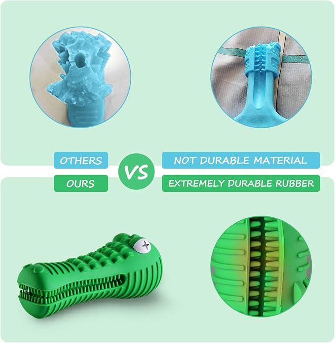 Dog Toys for Aggressive Chewers Large Medium Breed, Indestructible Dog Toothbrush Chew Toys, Squeaky Interactive Tough Extremely Durable, Dogs Toys to Keep Them Busy-PawvioPets