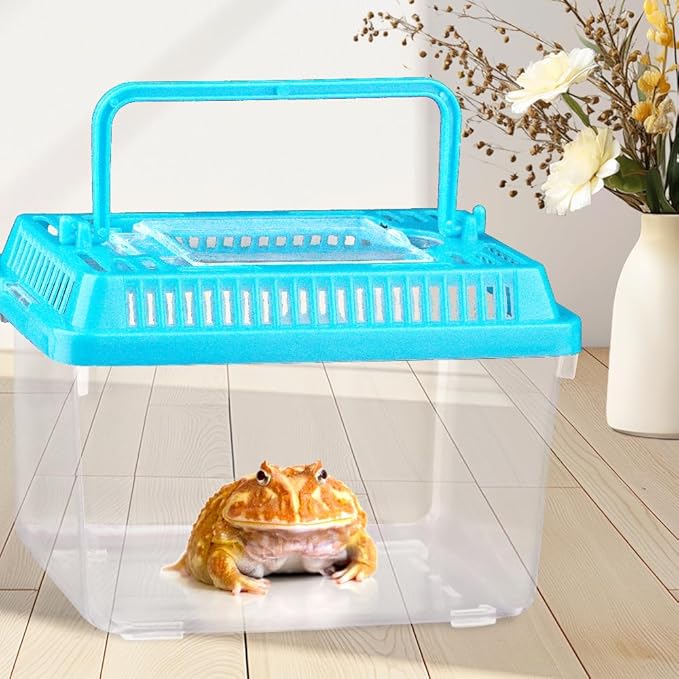 20 Pack Small Plastic Reptile Carrier Tarantula Enclosure Snake Breeding Box Hatching Container for Spider Fish Turtle Hermit Crab Bearded Dragon Lizard (5.1 x 3.5 x 3.5 Inch)-PawvioPets