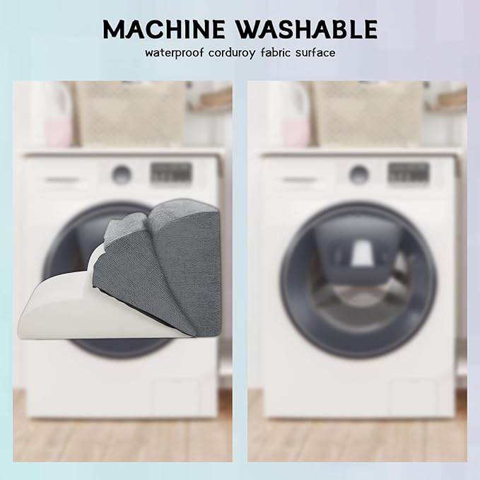 Dog Stairs & Steps for High Beds, 3 Steps High Density Foam Waterproof Dog Ramp for Small Dogs and Cats, Pet Stairs with Removable Washable Cover for Bed, Couch, Sofa and Car (H:16")-PawvioPets