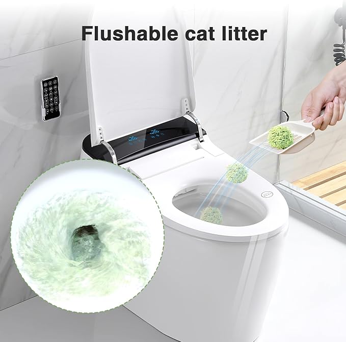 Cat Litter 24LB/4 Packs Dust-Free Clumping Tofu Cat Litter Quickly Absorb Odors Toilet Can Flush Into The Toilet Pure Natural tofu cat Litter (Green Tea)-PawvioPets