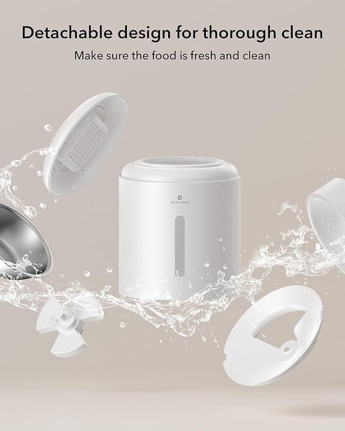 PETLIBRO Automatic Cat Feeder, Automatic Dog Feeder with Freshness Preservation, 5L Timed Cat Feeders for Dry Food, Up to 6 Meals Per Day, Granary Pet Feeder for Cats/Dogs-PawvioPets