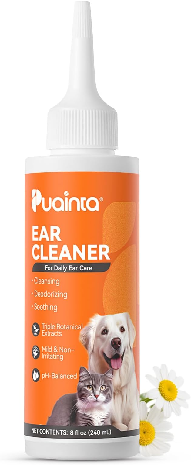 Ear Cleaner for Dog & Cats, Dog Ear Drop and Infection Treatment, Dog Ear Cleaning Solution- Cleaning,Soothing, and Deodorizing Itchy Ears - 8oz-PawvioPets
