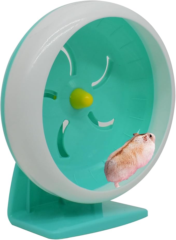 GKYZBB Hamster Wheel, 7 inch Silent Hamster Exercise Running Wheel with Stand,Pet Small Animals Exercise Running Toys,Adjustable Quiet Spinner for Guinea Pigs, Sugar Gliders, Gerbils-PawvioPets