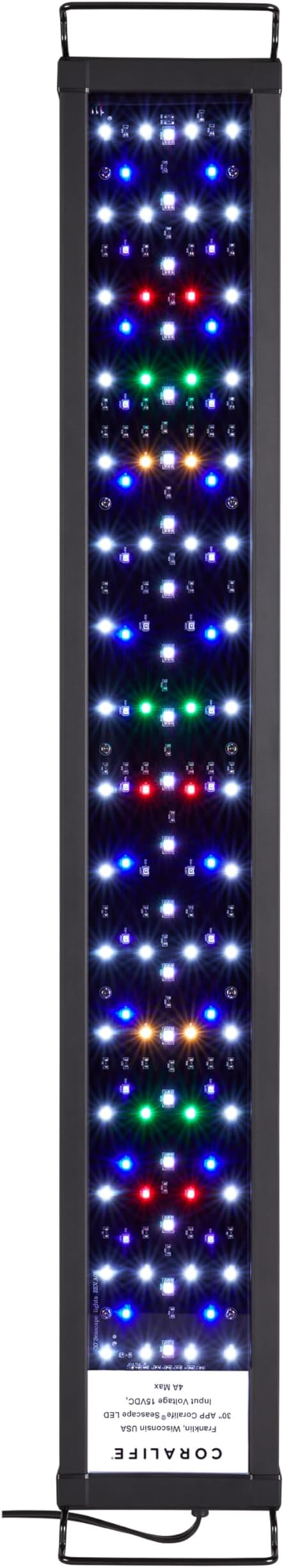 Coralife Fish Tank Aquarium Seascape WiFi/Bluetooth Smart LED Light Fixture, 30-36"-PawvioPets