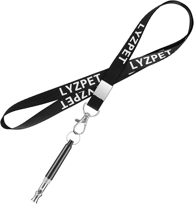 Dog Whistle, Dog Whistle to Stop Barking Neighbors Dog, Adjustable Ultrasonic Silent Training Device, Black-PawvioPets