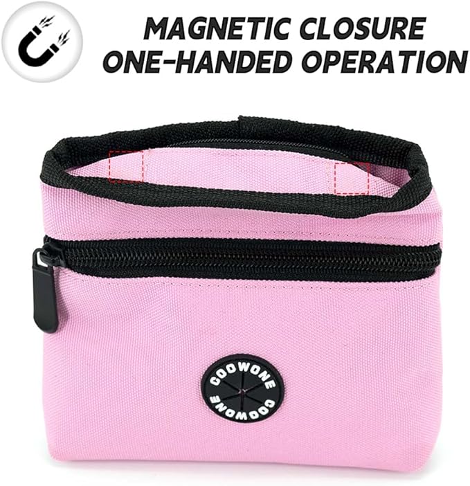 COOWONE Dog Treat Pouch with Pet Training Clicker, Detachable Dog Puppy Training Treat Bag, 900D Oxford Cloth Magnetic Closure Small Dog Walking Bag for Travel or Outdoor Use-PawvioPets