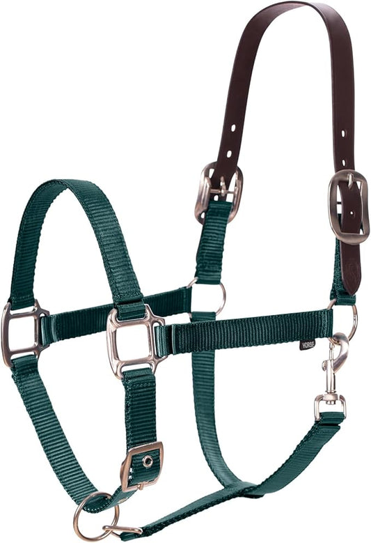 Equinavia Loki Adjustable Breakaway Horse Halter - Hunter Green - Warmblood-PawvioPets