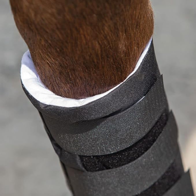 Dura-Tech Quick Wrap No Bow Leg Wraps for Horses | Size 14" | Color Navy | Exceptional Leg Coverage | Versatile Use | Secure and Easy Application | Sold in Pairs-PawvioPets