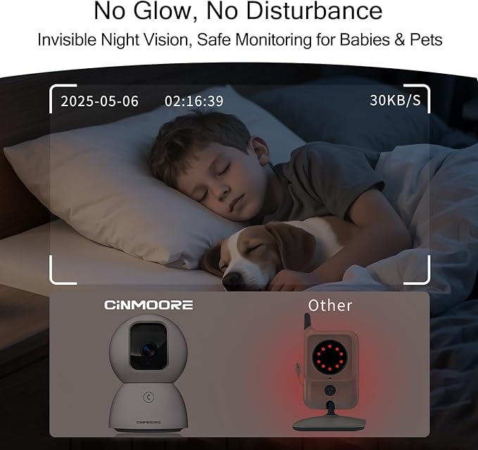 5G Security Camera Indoor, 3K Pet/Dog Camera with Speaker/Phone App, PTZ WiFi Baby Monitor Cameras for Home Security, 0-Glow Night Vision 2-Way Talk, AI Tracking Facial Recognition Time Lapse-PawvioPets