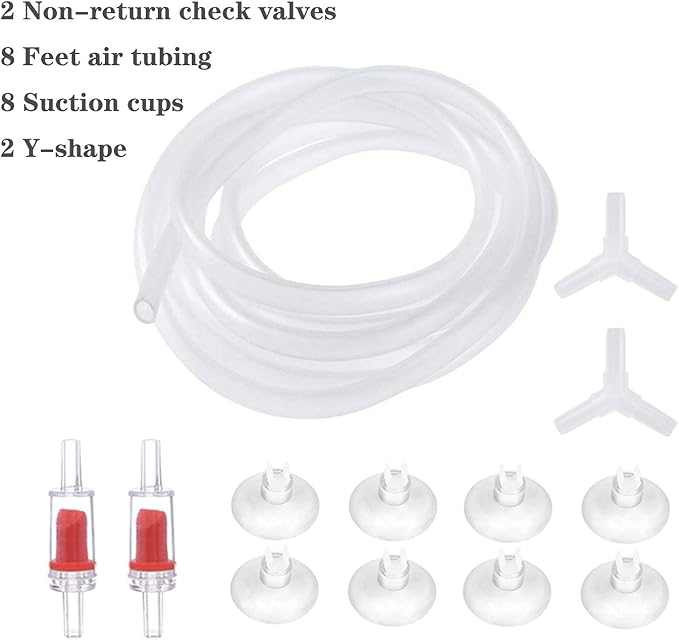 ALEGI 2 Pcs Large Sponge Filter Kit with Airline Tubing, Air Pump Valves, Suction Cups for 125 Gallon Tank-PawvioPets